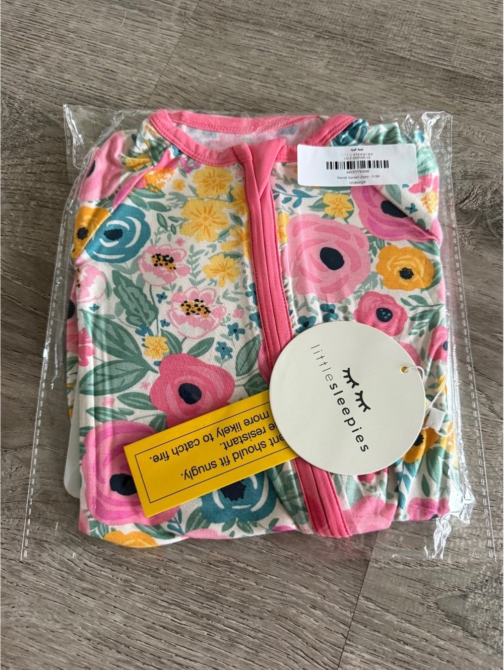 Little Sleepies Secret Garden Blooms Zippy 0 to 3 Months